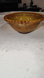 Vtg Indiana Glass Amber Hen on Nest Replacement Base Only Beaded Edge 7"