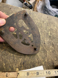 Antique Cast Iron Sad Iron Trivet Stand Crown Cross Pottstown PA Vintage