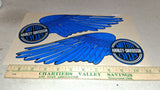 Gas Tank Decals Harley FLH Shovelhead Ball Wing Pr Stickers Blue FLT Vintage FX