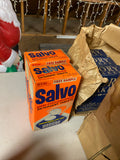 Vintage 60' Salvo Laundry soap Box Original NOS Advertising Sign Prop Display