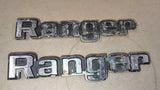 1973–1978 Ford Ranger Truck Script Fender Emblems Pair OEM D3TB-9925632-AA