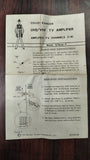 Vtg Blonder-Tongue U/Vamp-2 UHF/VHF TV Channel Amplifier 1239AMP Box & Manual