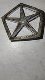 1983-1987 Chrysler Mopar Pentastar Trunk Lock & Fender Emblems OEM Lot of 3