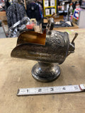 Vintage Silverplate Sugar Bowl Scoop Floral Etching Beaded Design Japan Tea set
