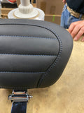 Mustang Deluxe Driver Backrest Black Blue Stitch Harley Touring Glide Heritage