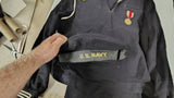 Vintage WWII US Navy Wool Dress Blue Jumper Hat Uniform Ruptured Duck Lot