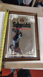 Vintage 1976 Schmidt's Beer Bar Mirror Sign Philadelphia PA Cleveland OH SM76