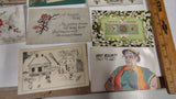 Vintage Antique Postcards Lot 1900s Golden Age Embossed Floral Comic Comicard