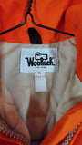 Vintage Woolrich Blaze Orange Down Hunting Jacket Parka Hood Med & Fleese Hood