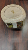 Vintage 1960s Pillbox Hat Faux Fur Beige Veil Bow Jackie O Costume Mid Century