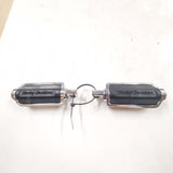 HARLEY Flame Cut Footpegs Chrome Rubber OEM Softail Dyna Sportster FXR Chopper