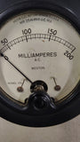 Vintage Weston Model 476 AC Milliamperes Panel Meter 0-200 mA MR35W200ACMA