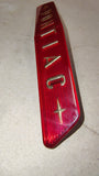 OEM 1952 Pontiac Chieftain Hood Emblem Insert Red Lucite Plastic Nameplate Lens
