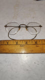 Vintage 1942 Rimless Eyeglasses 1/10 12K GF Gold Filled Steampunk Case