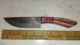 4 Pc Damascus Steel Kitchen Chef Knife Set Mosaic Pins Wood Handle Full Tang