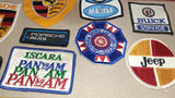 18 Vtg Car Patches-Porsche VW Peugeot BMW Jeep Datsun Volvo Saab Pan'59 '69 AM
