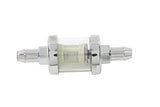 V-Twin Manufacturing 35-0518 Kleer-Thru 5/16" Mini Fuel Filter Chrome & Glass
