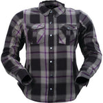 Ashwood Women's Flannel  SHIRT- Purple - XL - elbow/shoulder armor - riding gear