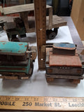 Vtg Handmade Wood Toy Trucks Lot Semi Tractor Trailer Dump Tow Folk Art Carved