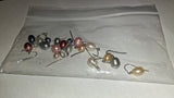 Lot 7 Pairs Freshwater Cultured Pearl Drop Earrings + 4 Single Spare Pearls Lot