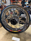 Stock Rear wheel Harley Dyna 4.50x17 Chrome Spoke 25mm FXD FXDL Wide Glide Super