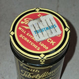 Vintage Zenith Tibet Almond Stick Wood Scratch Remover Litho Tin