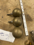 Harley Shovelhead Vtg Accessory Brass Trim Balls Grips Axle Covers Panhead Bed 8