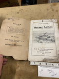 Antique 1927 John Barnes Treadle Lathe Drills Catalog Original Illustrated Copy