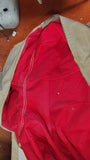 Vintage 1960s NYNCO Zipper Hooded Canvas Active Worker Jacket Khaki Red