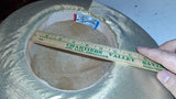 Vintage Mr John Classic NY Paris Gold Straw Wide Brim Hat Saks Box