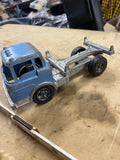Vintage Hubley #1490 Blue Log Truck Cast Toy - Metal Ford Vehicle Collectible