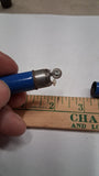 NOS Vintage Allbright Periwinkle Plastic Bullet Capsule Pocket Lighter Unused