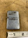 1940's Zippo Lighter CALL-CHRONICLE Newspaper Allentown Vintage Advertising