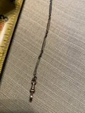 Vintage Pocket Watch FOB Chain -Antique 1890's Victorian 7" Dog Clip bar Silver!