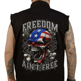 LETHAL THREAT Freedom Ain't Free Printed Sleeveless Button Down Shirt - Black