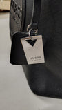 GUESS Los Angeles Black Embossed Circle Logo Tote Bag Shoulder Purse Large