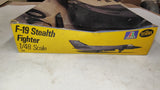 Vintage 1986 Testors F-19 Stealth Fighter 1/48 Scale Plastic Model Kit 595