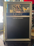 vintage Samuel Adams Light chalkboard sign MENU BOARD