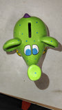 Ganz Bella Casa Elephant Piggy Bank Lime Green Polka Dot Signed Pati