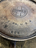 Vintage Griswold No. 9 Cast Iron Griddle Pan 11 Inch USA Antique Original Chip
