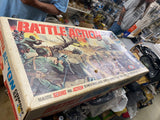 Vintage Ideal Battle Action Combat Set Toy Army Men Trucks Soldiers Playset Box