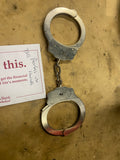 Peerless Steel Handcuffs Silver Security Equipment Used Condition USA Vtg Sherif
