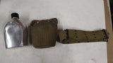 Vintage Made in Japan Military Style Canvas Web Pistol Belt & Canteen Set