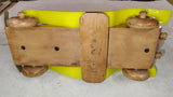1970's Ingomar Toy Co Wooden Delivery Truck Coin Piggy Bank Yellow Fenders Rare