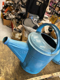 Vtg Light Blue Metal Watering Can Garden Yard CountryDecor Long Spout Handle
