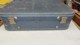 Vtg 1960's Travel Smart Blue Suitcase Mid Century Hardshell Luggage Prop