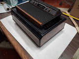Atari 2600 Woodgrain Console Lot Storage Case 6 Controllers 25 Games Manuals