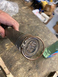20's Vintage Metal Flashlight Large lens Torch brass chrome Tiger Head Fly Eagle
