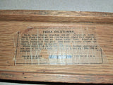 Vintage Norton Pike India Oilstone Fine Grit Bench Sharpening Stone Wooden Box
