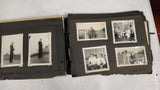Vintage 1950s Black Paper Photo Album & Family Portraits Black White Ephemera